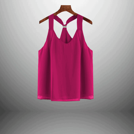 Women’s Sleeveless  Top with Pearl Embellishment-RET104